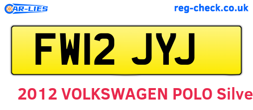 FW12JYJ are the vehicle registration plates.