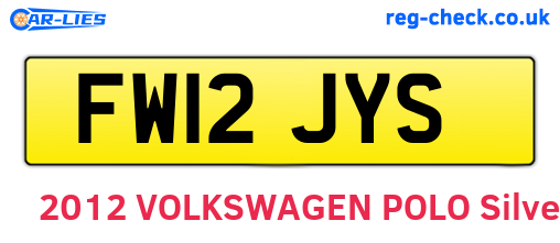 FW12JYS are the vehicle registration plates.