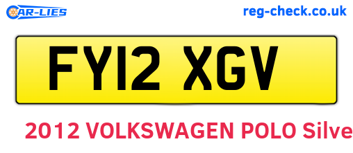 FY12XGV are the vehicle registration plates.
