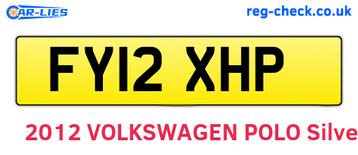 FY12XHP are the vehicle registration plates.