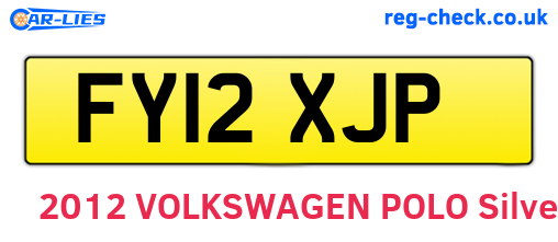 FY12XJP are the vehicle registration plates.