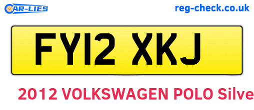 FY12XKJ are the vehicle registration plates.