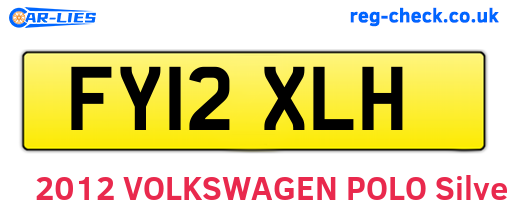 FY12XLH are the vehicle registration plates.