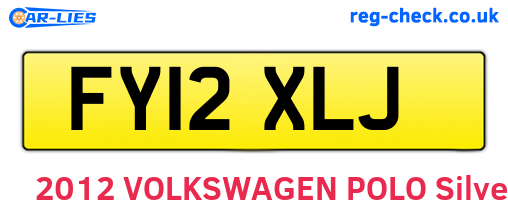 FY12XLJ are the vehicle registration plates.