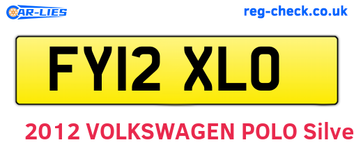 FY12XLO are the vehicle registration plates.