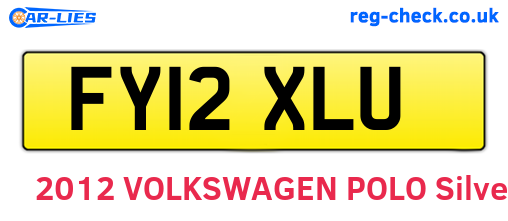 FY12XLU are the vehicle registration plates.