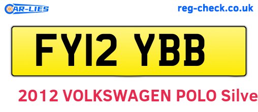 FY12YBB are the vehicle registration plates.