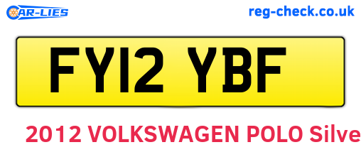 FY12YBF are the vehicle registration plates.