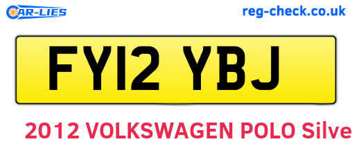 FY12YBJ are the vehicle registration plates.