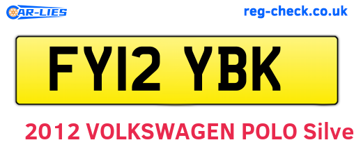 FY12YBK are the vehicle registration plates.