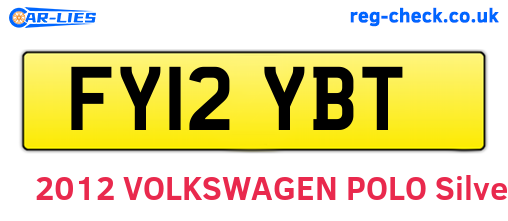FY12YBT are the vehicle registration plates.