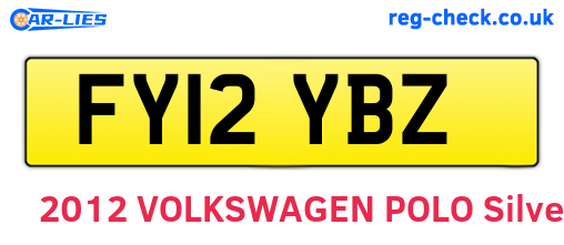 FY12YBZ are the vehicle registration plates.