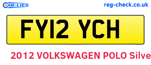 FY12YCH are the vehicle registration plates.