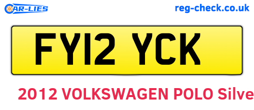 FY12YCK are the vehicle registration plates.
