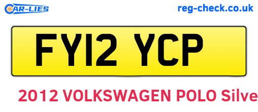 FY12YCP are the vehicle registration plates.