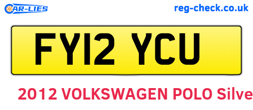 FY12YCU are the vehicle registration plates.
