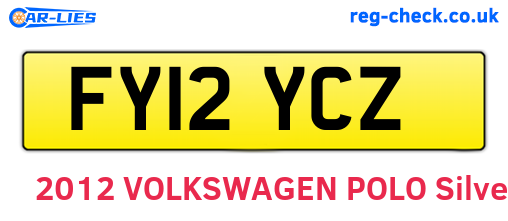 FY12YCZ are the vehicle registration plates.