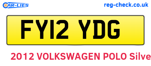 FY12YDG are the vehicle registration plates.