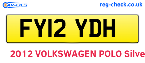 FY12YDH are the vehicle registration plates.