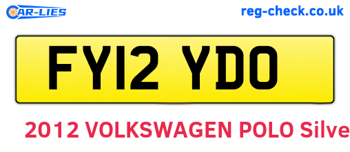 FY12YDO are the vehicle registration plates.
