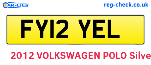 FY12YEL are the vehicle registration plates.