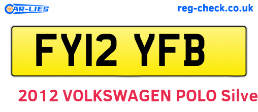FY12YFB are the vehicle registration plates.