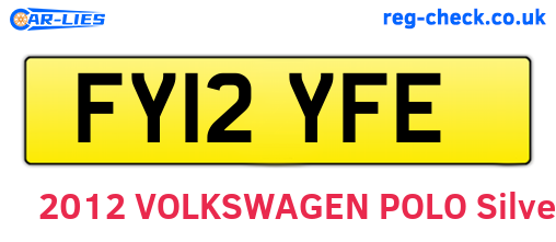 FY12YFE are the vehicle registration plates.