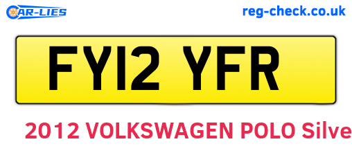FY12YFR are the vehicle registration plates.