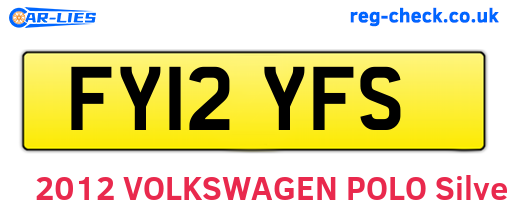FY12YFS are the vehicle registration plates.