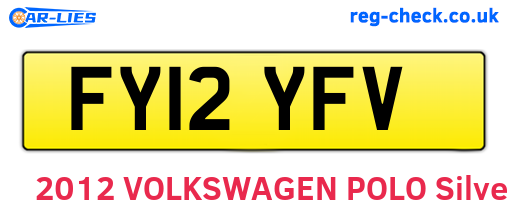 FY12YFV are the vehicle registration plates.