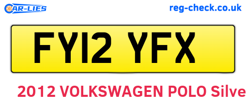 FY12YFX are the vehicle registration plates.