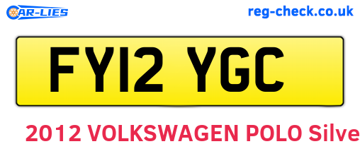 FY12YGC are the vehicle registration plates.