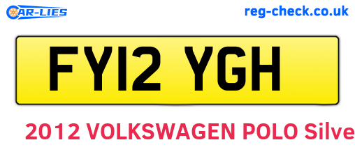 FY12YGH are the vehicle registration plates.