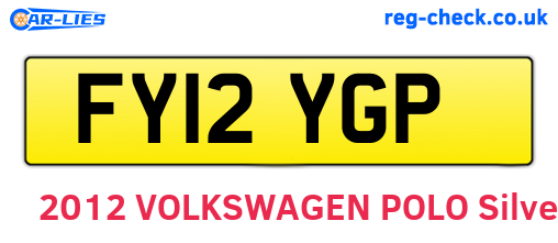 FY12YGP are the vehicle registration plates.