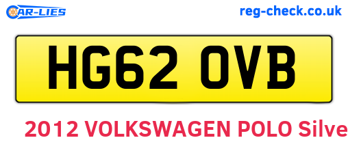 HG62OVB are the vehicle registration plates.