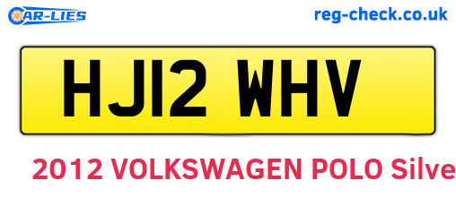 HJ12WHV are the vehicle registration plates.