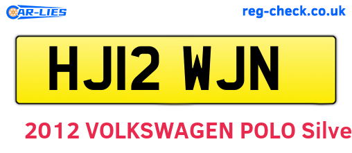 HJ12WJN are the vehicle registration plates.