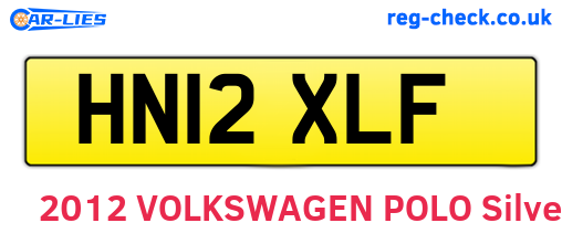 HN12XLF are the vehicle registration plates.