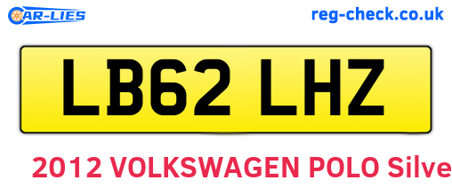 LB62LHZ are the vehicle registration plates.