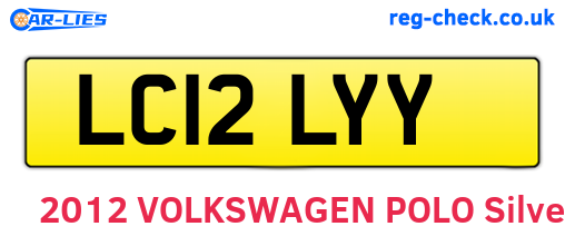 LC12LYY are the vehicle registration plates.