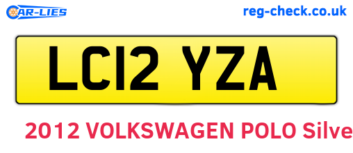 LC12YZA are the vehicle registration plates.