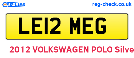 LE12MEG are the vehicle registration plates.