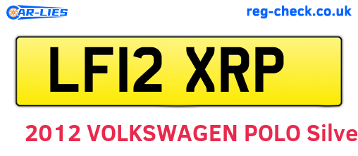 LF12XRP are the vehicle registration plates.