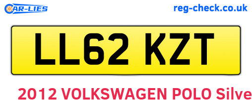 LL62KZT are the vehicle registration plates.