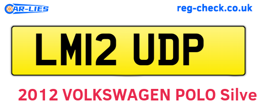LM12UDP are the vehicle registration plates.