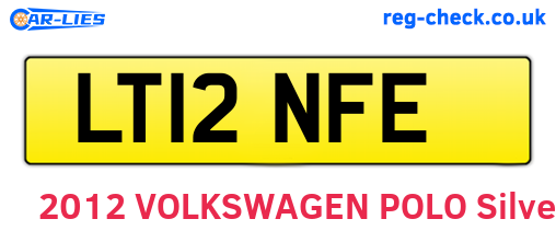 LT12NFE are the vehicle registration plates.