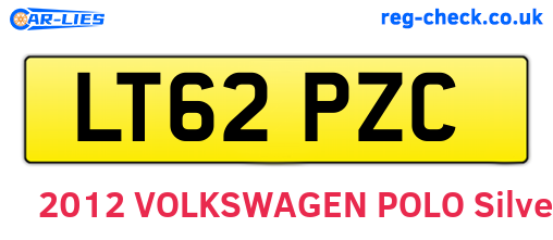 LT62PZC are the vehicle registration plates.