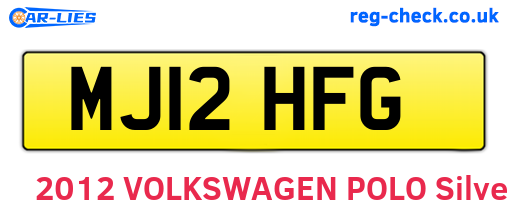 MJ12HFG are the vehicle registration plates.