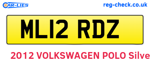 ML12RDZ are the vehicle registration plates.