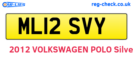 ML12SVY are the vehicle registration plates.